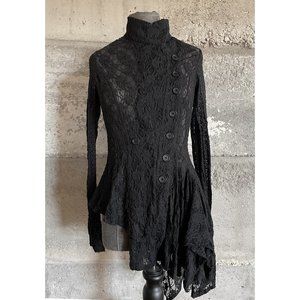 High Everyday Couture, High Use Asymmetrical Lace blouse